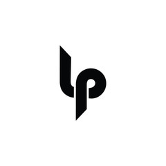 initial letter lp logo vector