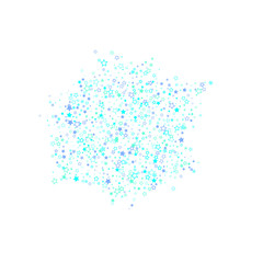 Blue, cyan, turquoise glitter stars confetti