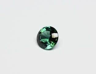 Green Tourmaline facet cut gemstone