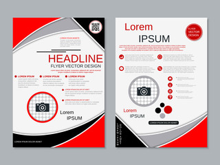 Modern professional two-sided flyer vector design template