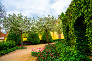 Formal Garden in Prague in the Czech Republic