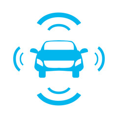autonomous smart car icon vector ilustration