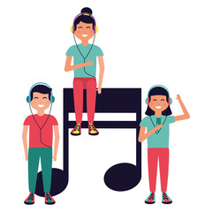 people listening music