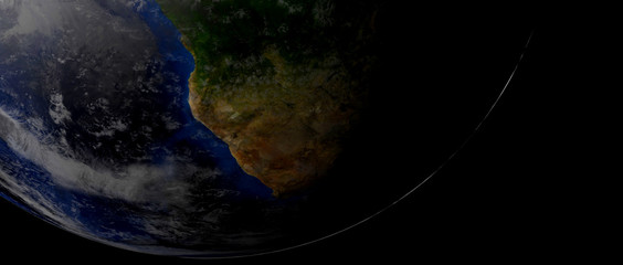 Extremeley detailed and realistic high resolution 3d illustration of a Hurricane. Shot from space. Elements of this image are furnished by Nasa.