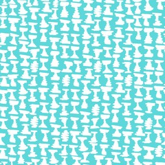 Abstract geometric seamless repeat pattern with hand-drawn anvil shapes in stripes