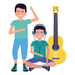 people listening music