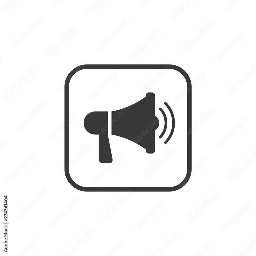 Leinwandbilder megaphone speaker icon template black color editable. loudspeaker symbol flat vector sign isolated o