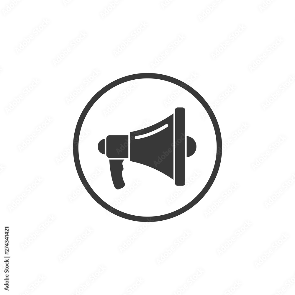 Leinwandbilder megaphone speaker icon template black color editable. loudspeaker symbol flat vector sign isolated o