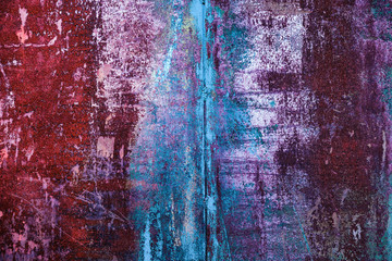 iron surface is covered with old paint texture background