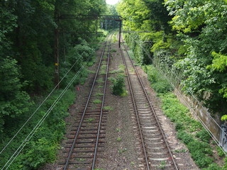 old and unused railway in szczecin