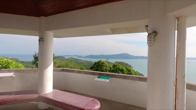 Slowmotion shot view from a Kao Khad Views Tower on Phuket island