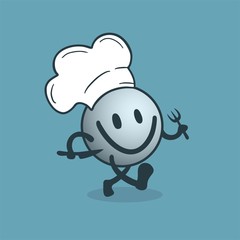 Design of funny chef draw