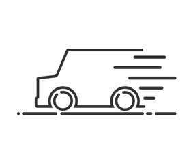 transport truck flat illustration