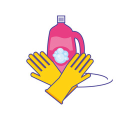 Isolated cleaning gloves and detergent design