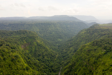 Fototapeta premium Aerial View of Rain Forest in Boleven Highland, Champasak, Lao PDR