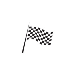 Finish flag banner icon logo design