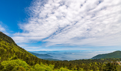 The Natural Scenery of Emei Mountain Leidong Ping in Sichuan Province, China