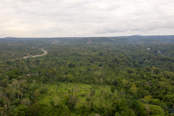 Fototapeta premium Aerial view of rain forest in Laos