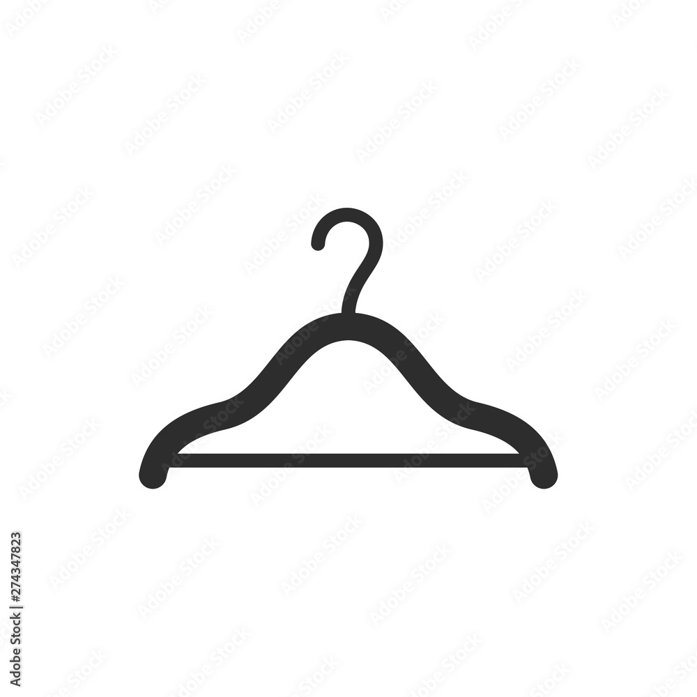 Poster clothes hanger icon template black color editable. clothes hanger symbol flat vector sign isolated o
