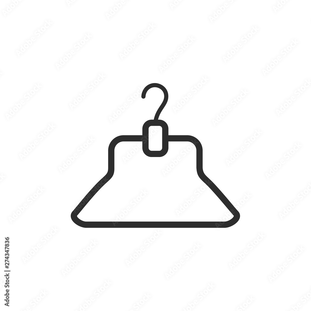 Aufkleber clothes hanger icon template black color editable. clothes hanger symbol flat vector sign isolated o