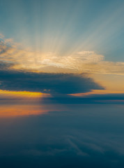 •	sea of clouds in the morning sun, at the top of Emei Mountain in Sichuan Province, China