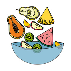 tropical fruits design