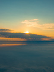 •	sea of clouds in the morning sun, at the top of Emei Mountain in Sichuan Province, China