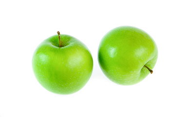 green apple isolated on white