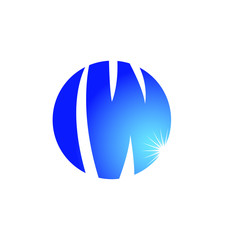 initial letter of the logo in w round technology