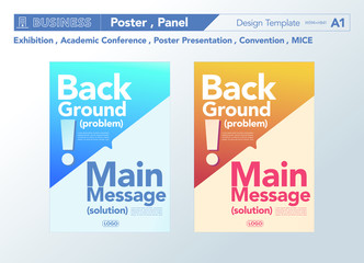  POSTER & PANEL Design Template, Exhibition , Academic conference, Poster Presentation, Convention, MICE, problem, solution