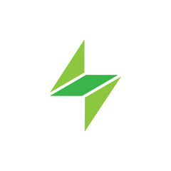 initial letter S Lightning, thunder bolt, icon logo vector