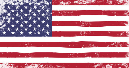 Grunge flag of American - 274349819