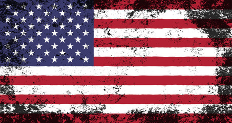 Grunge flag of American - 274349829
