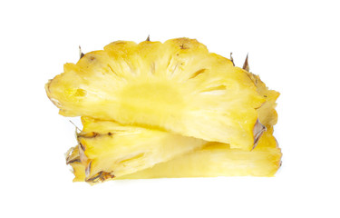 Pineapple slices isolated on white background