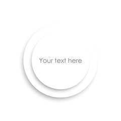 White round banner for web design.