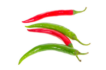 chilli isolated on white background