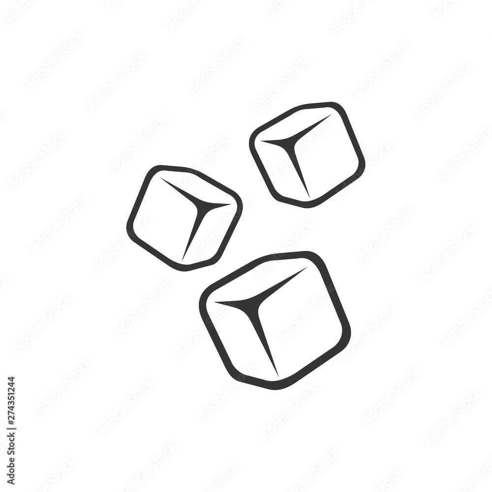 Poster cube icon template black color editable. cubic symbol flat vector sign isolated on white background.