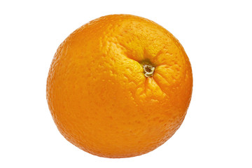 Ripe orange isolated on white background Clipping Path
