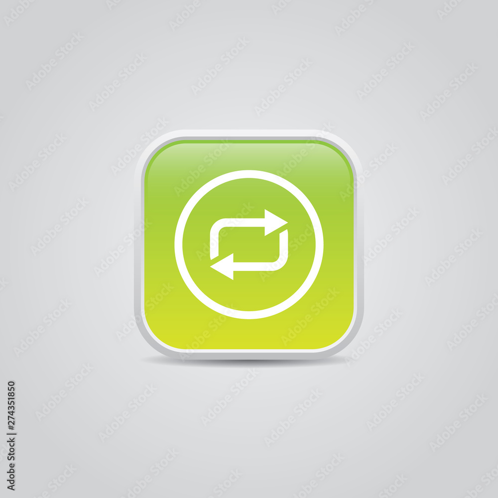 Poster simple vector green loop icon