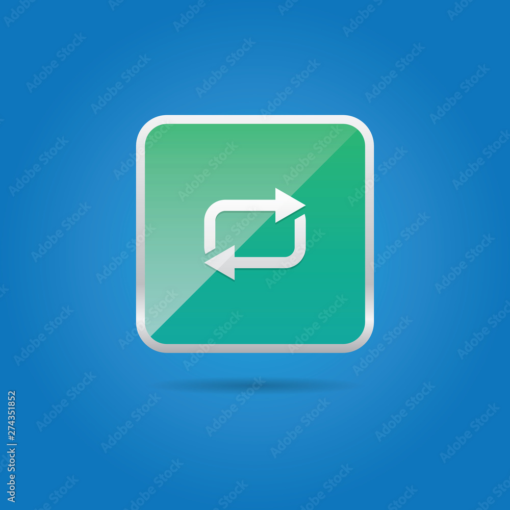 Poster simple vector green loop icon