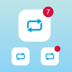 Modern Loop Icon With Notification