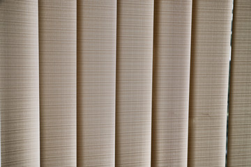 Closeup Roller blinds curtains on the window