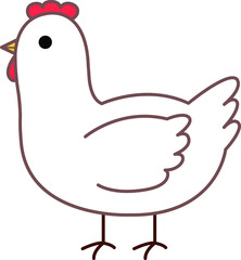 動物のイラスト-ニワトリ