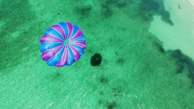 Sunny Day Parasailing at Lucaya Beach Strip, Freeport, Bahamas