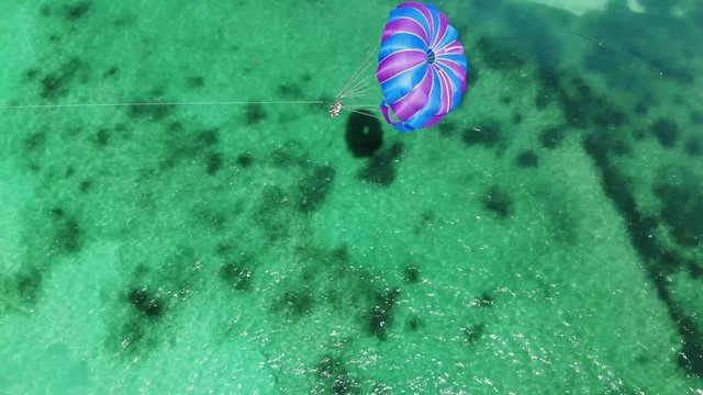 Sunny Day Parasailing at Lucaya Beach Strip, Freeport, Bahamas
