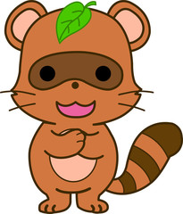 動物のイラスト-たぬき