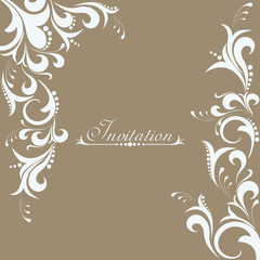Floral decorated invitation card.