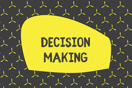 Writing note showing Decision Making. Business concept for The act of deciding between two or more possibilities photo seamless pattern minimal monochrome geometric texture Windmills
