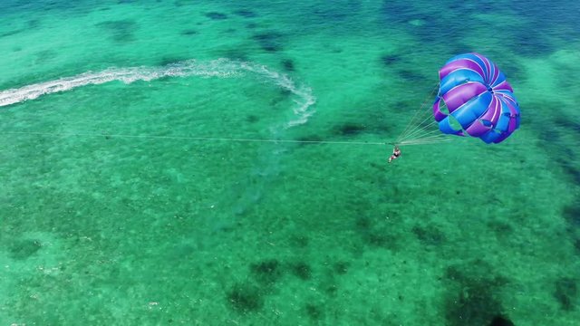 Sunny Day Parasailing at Lucaya Beach Strip, Freeport, Bahamas