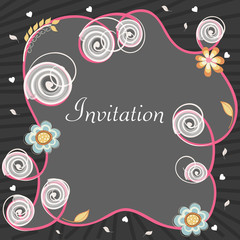 Concept of Invitation card design.